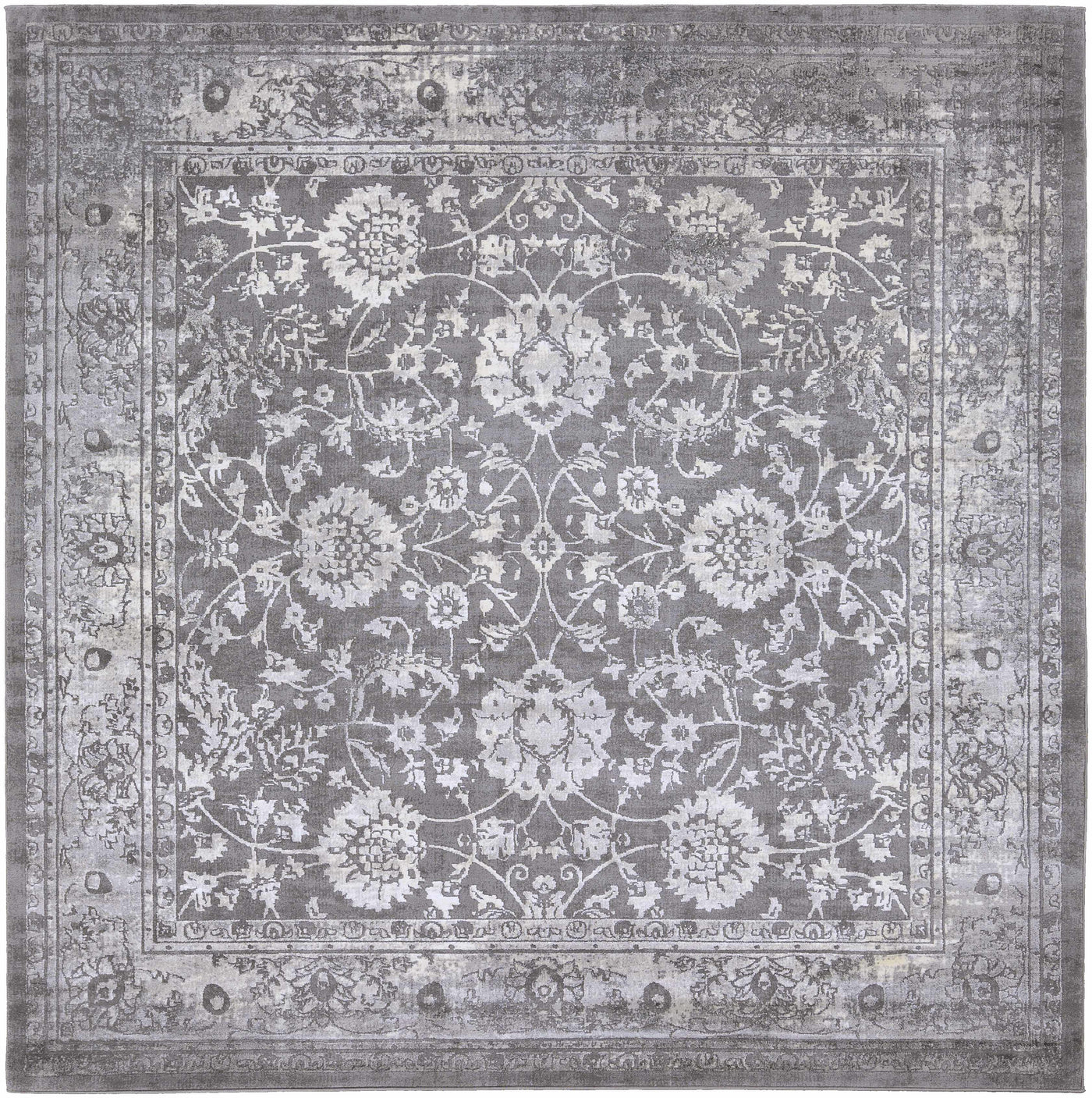 Benavides Gray Updated Traditional Tibetan Rug by Boutique Rugs