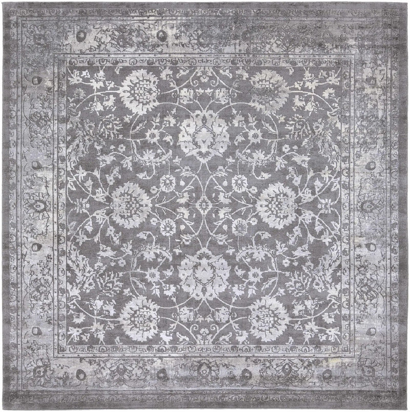 Benavides Gray Updated Traditional Tibetan Rug by Boutique Rugs