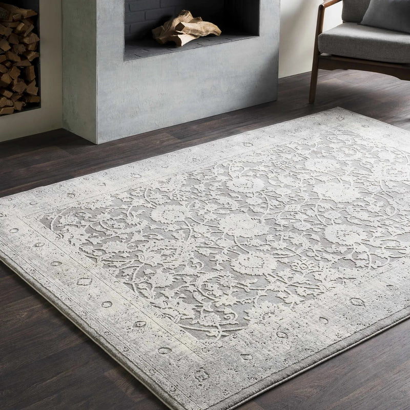 Benavides Gray Updated Traditional Tibetan Rug by Boutique Rugs