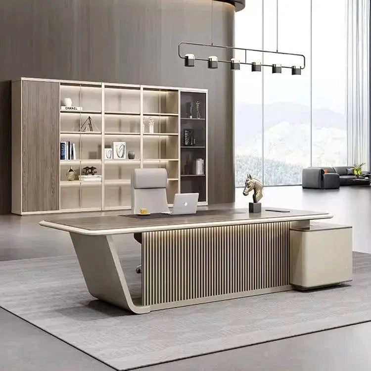 Mantell · Modern L-Shaped Executive Desk by Arc Grove