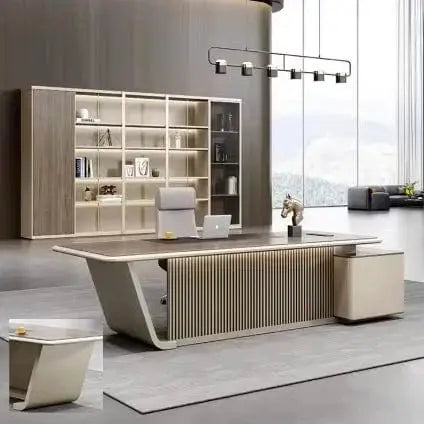 Mantell · Modern L-Shaped Executive Desk by Arc Grove