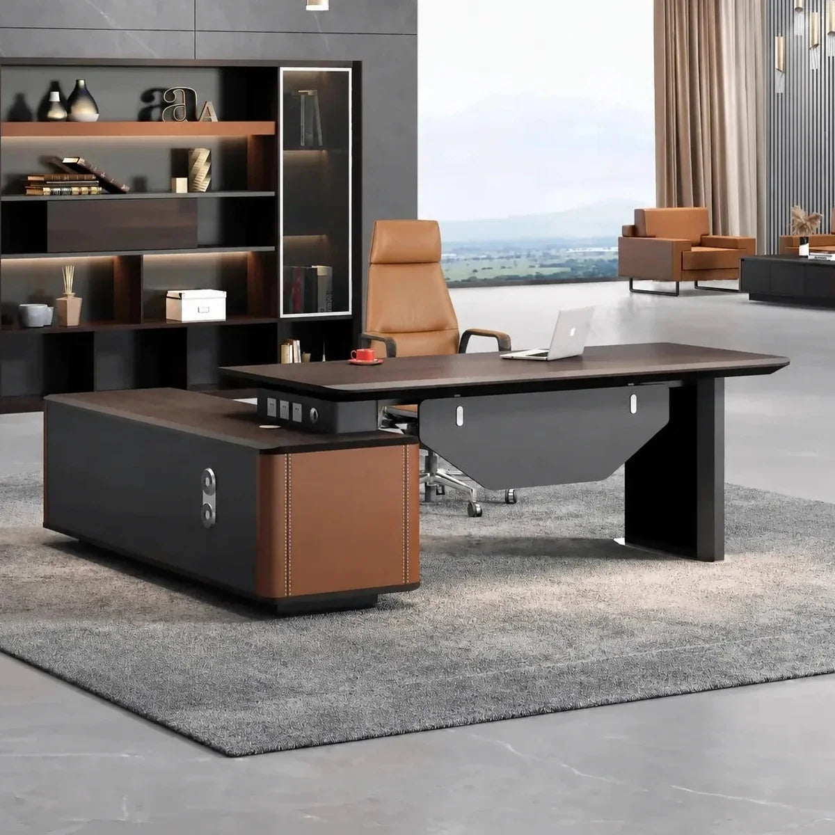 Bentley · Modern L-Shaped Executive Desk, photo 2 of 10