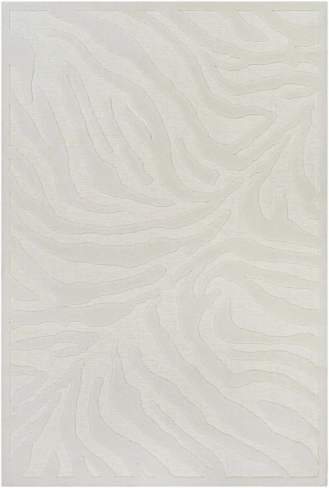 Benzonia 3D White Zebra Outdoor Rug by Boutique Rugs
