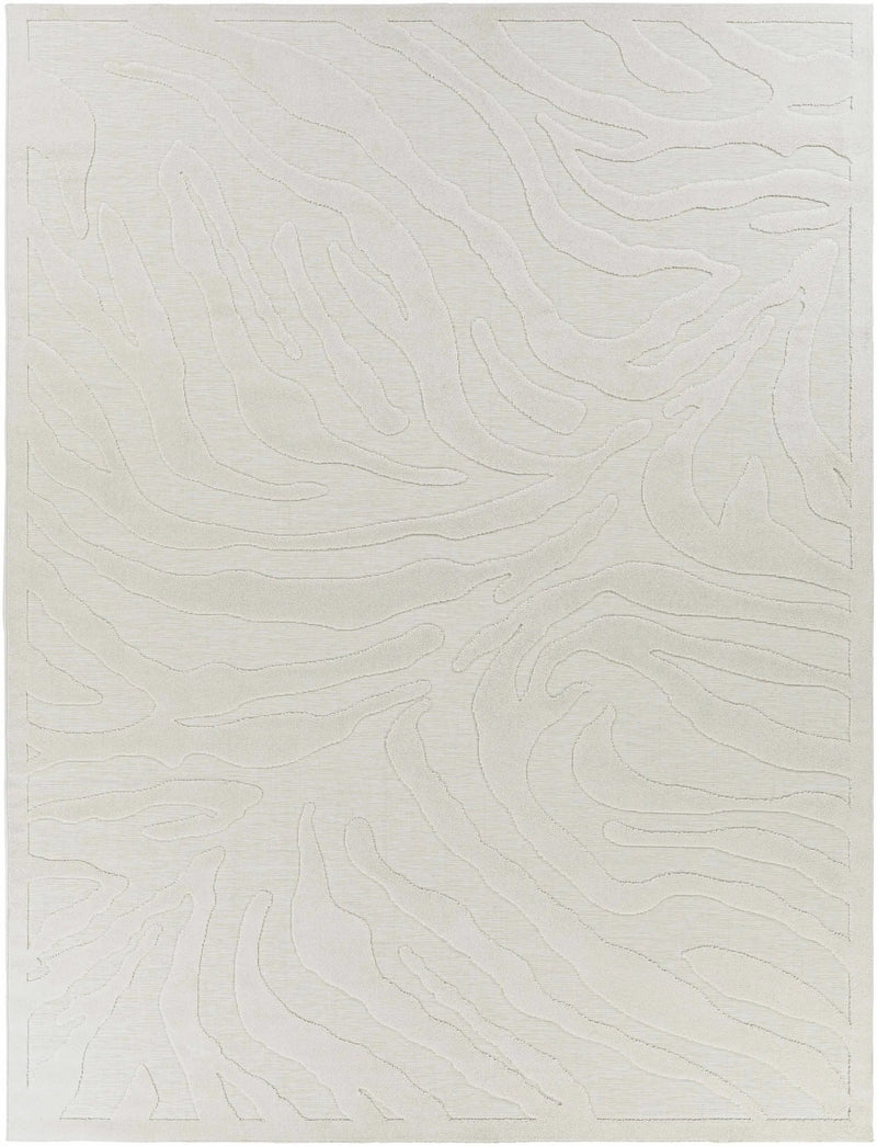 Benzonia 3D White Zebra Outdoor Rug by Boutique Rugs