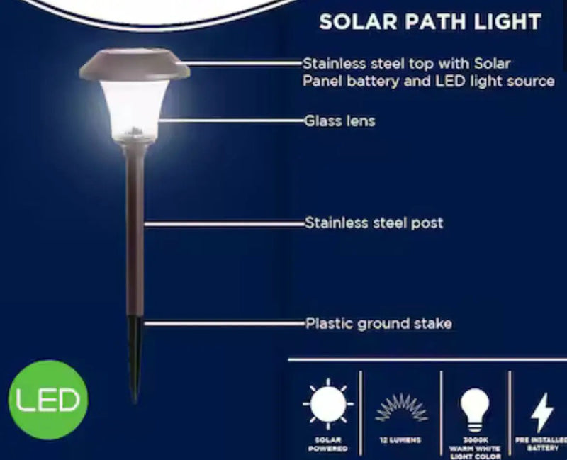 Berkely Jensen 12 -Lumens Oil-rubbed Bronze Solar LED Outdoor Path Light 5 Pack( 3000-Kelvins K) by Outdoor Solar Outlet