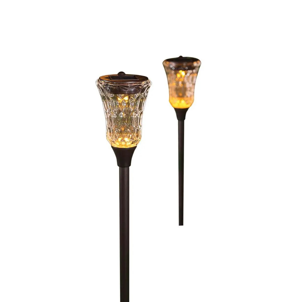 Berkley Jensen 5-Lumen Flickering Path Lights, 2 pk. - Bronze by Outdoor Solar Outlet