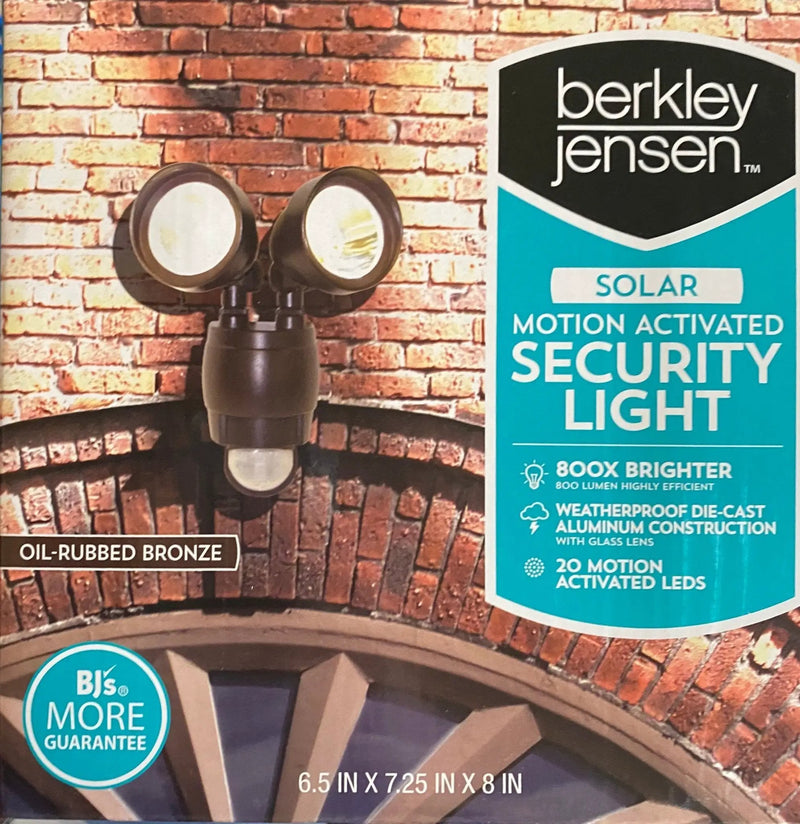 Berkley Jensen 800-Lumen Solar Security Light by Outdoor Solar Outlet