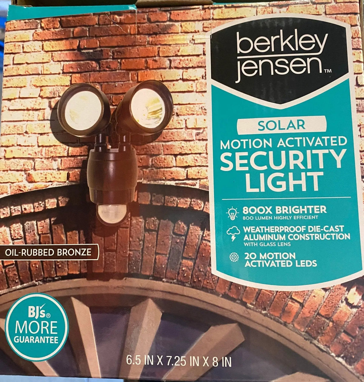 Berkley Jensen 800-Lumen Solar Security Light by Outdoor Solar Outlet