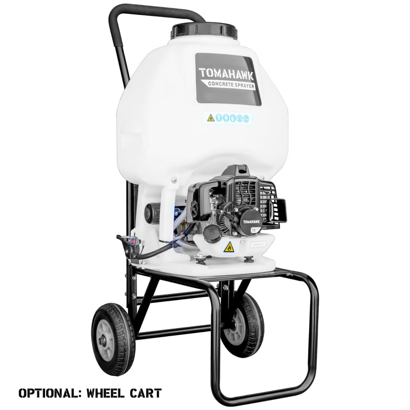 6.5 Gallon Backpack Concrete Sprayer .5 GPM Gas Finishing Tool for Cement Sealant Curing Stain by Tomahawk Power