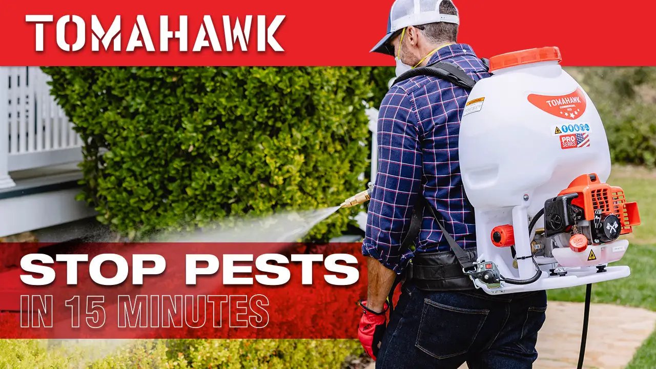 5 Gallon Gas Power Backpack Sprayer with Twin Tip Nozzle for Pesticides by Tomahawk Power