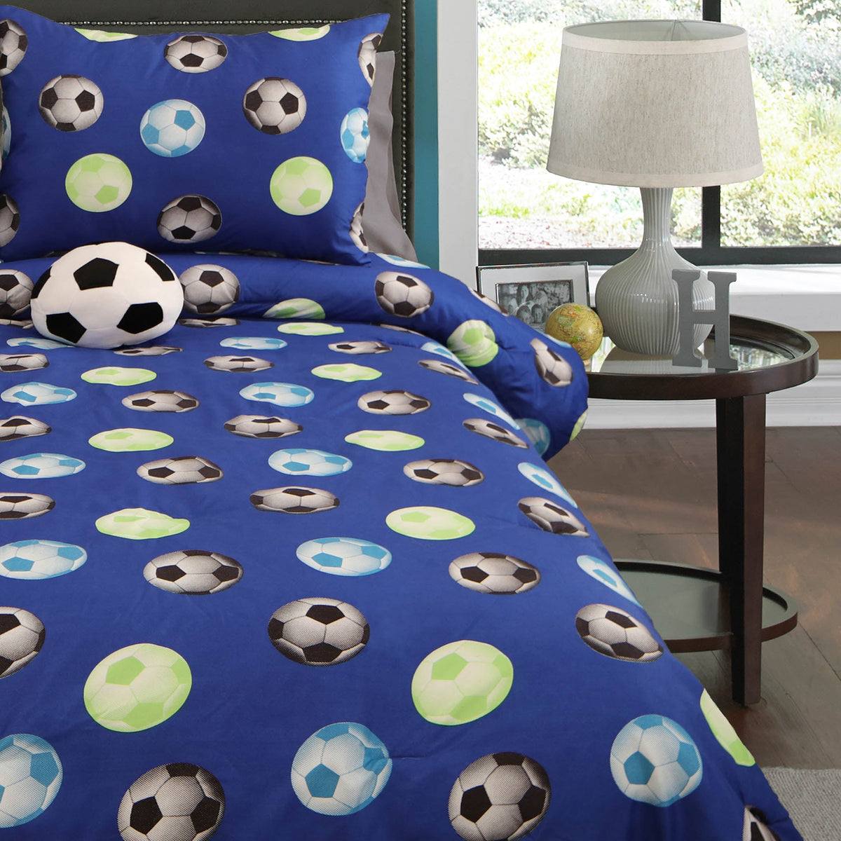 Soccer League 4Pc Full Comforter Set with Soccer Pillow - Multi, photo 2 of 5
