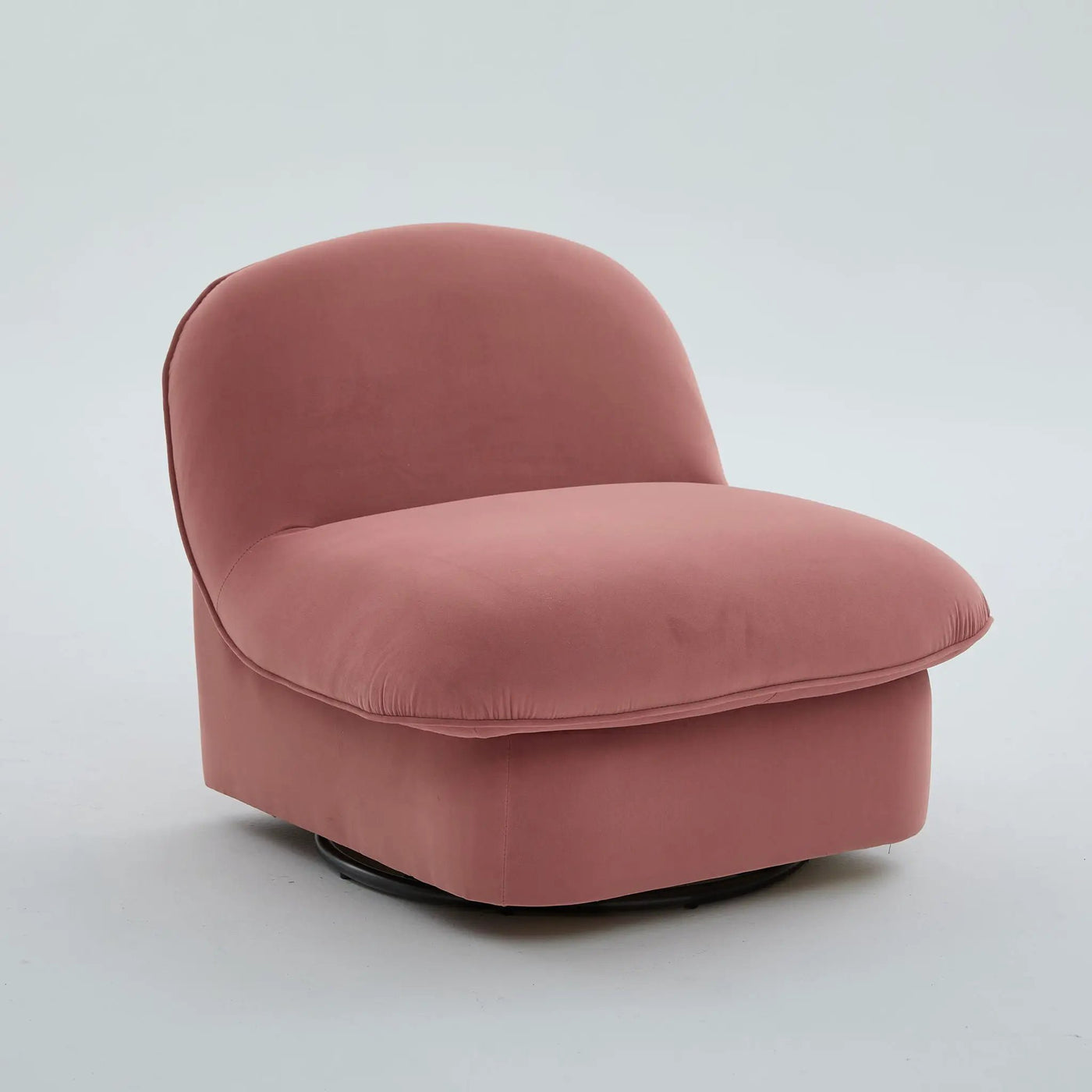 Pumpkin Shaped Swivel Accent Chair, 360 Degree Rotation for Living Room by HouseOfZazla