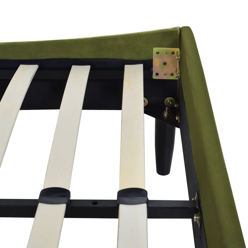 Aspen - Vertical Tufted Modern Headboard Platform Bed Set by HouseOfZazla
