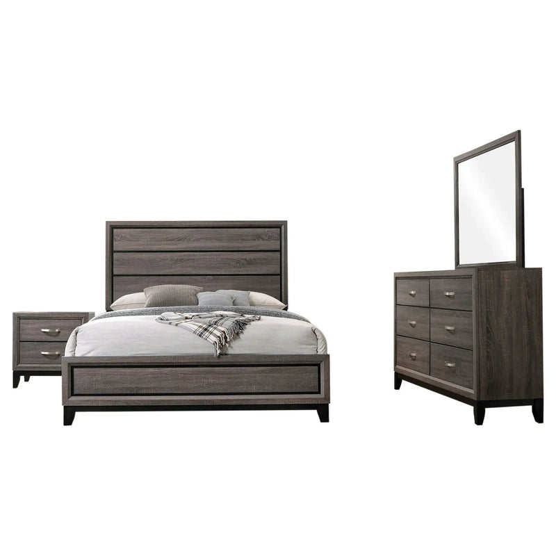 Watson Four-piece Eastern King Bedroom Set Grey Oak by Unique Piece Furniture