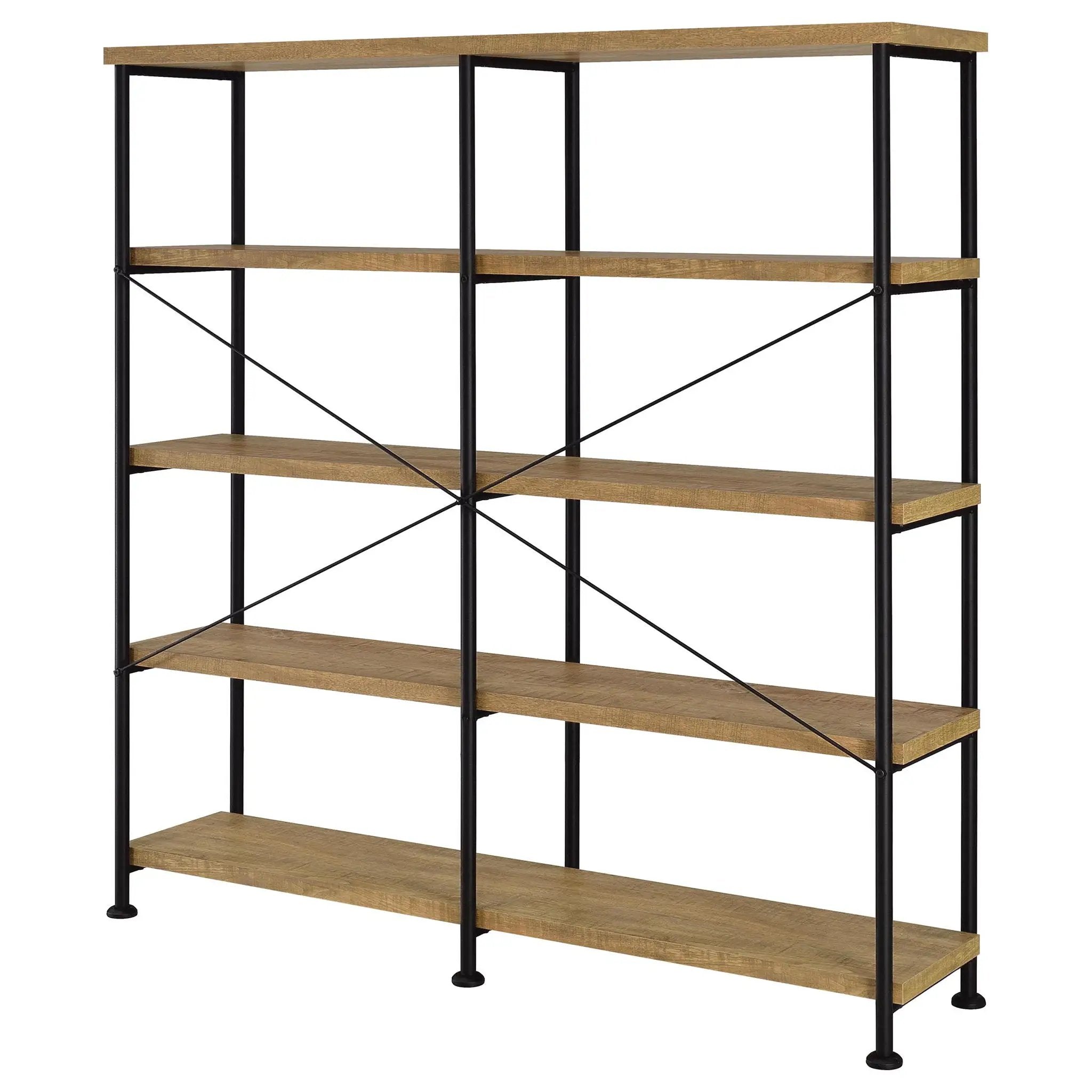 Analiese 63-inch 4-shelf Double Bookshelf Mango by Unique Piece Furniture