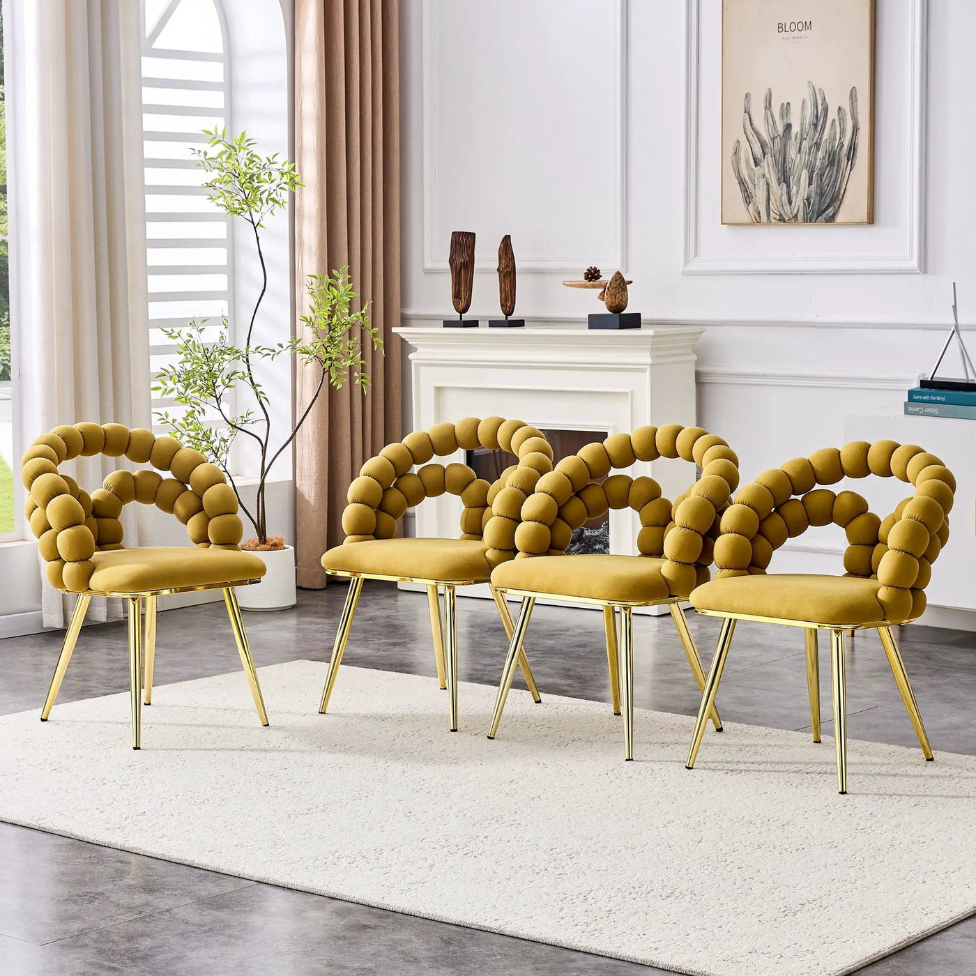 Puffy Bubble Ball Chain Chairs for Dining Room by HouseOfZazla