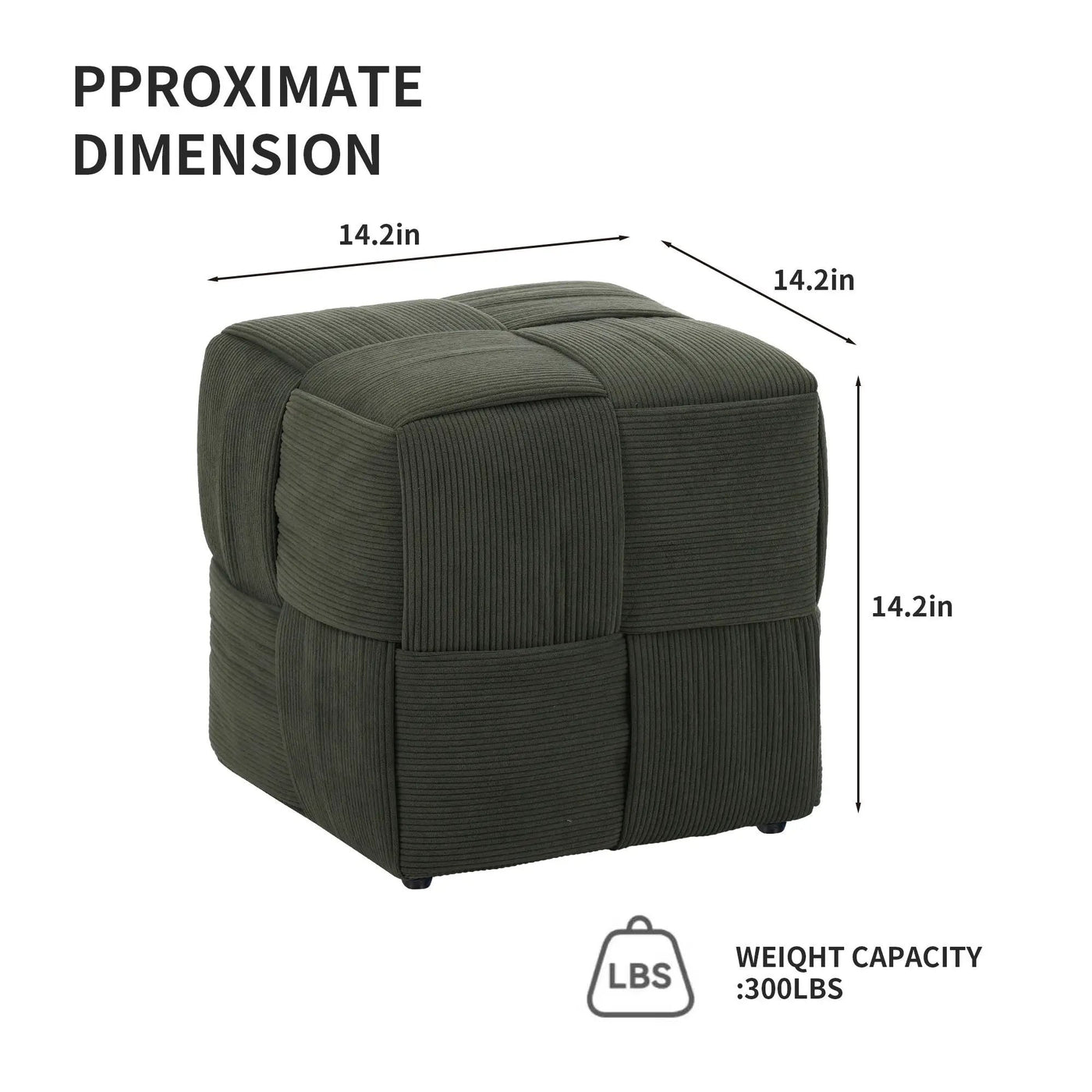 Square Ottoman Foot Rest With Woven Design by HouseOfZazla
