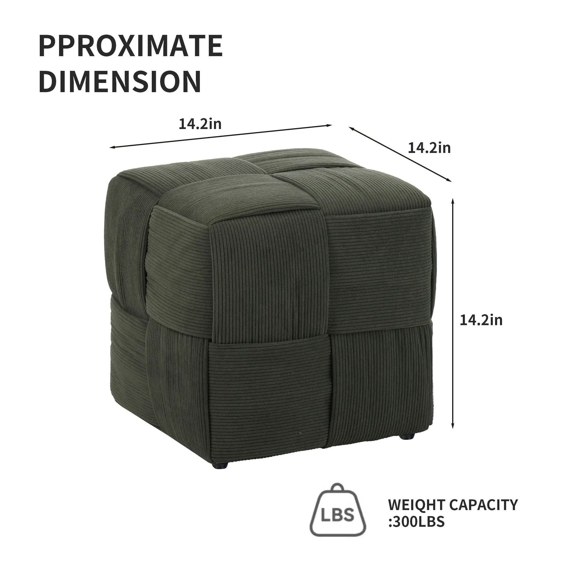 Modern Ottoman Foot Rest With Woven Design by Unique Piece Furniture