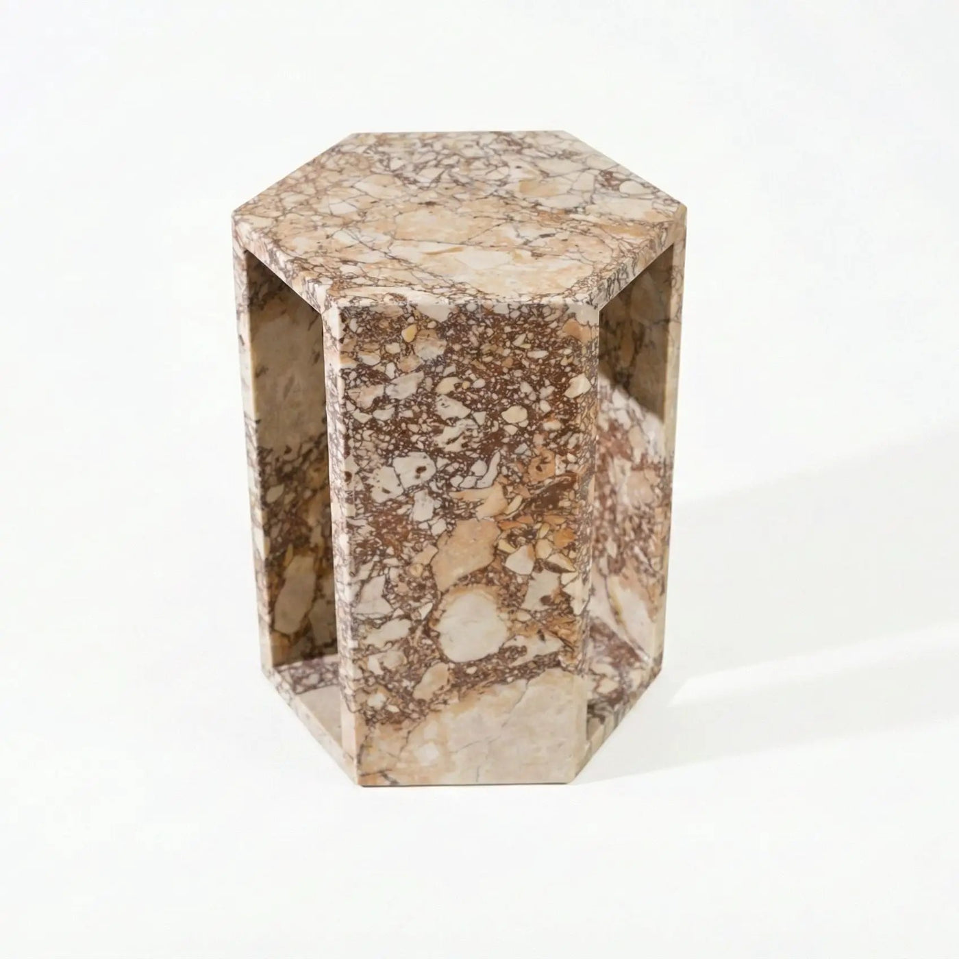 Modern Minimalist Hexagon Side Table by Unique Piece Furniture