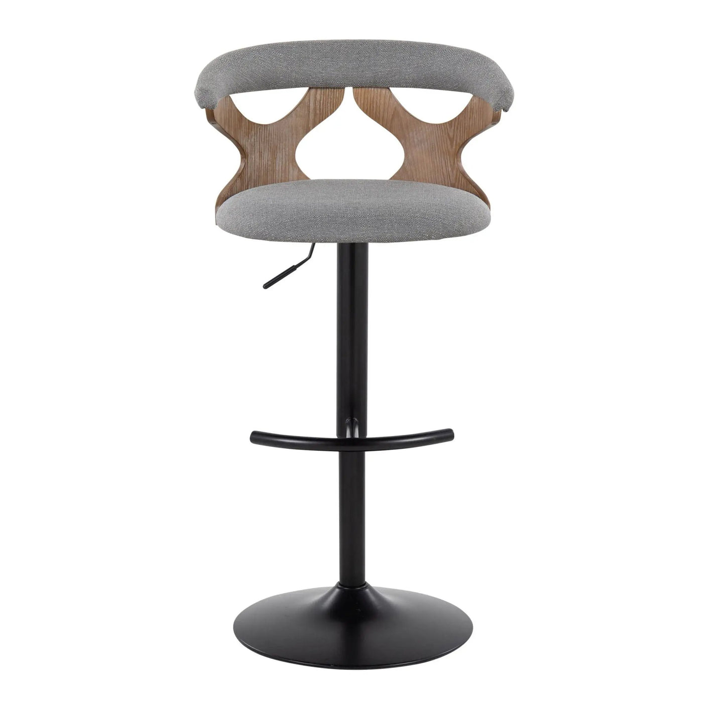 Gardenia - Contemporary Adjustable Barstool & Swivel With Rounded T Footrest (Set of 2) by HouseOfZazla