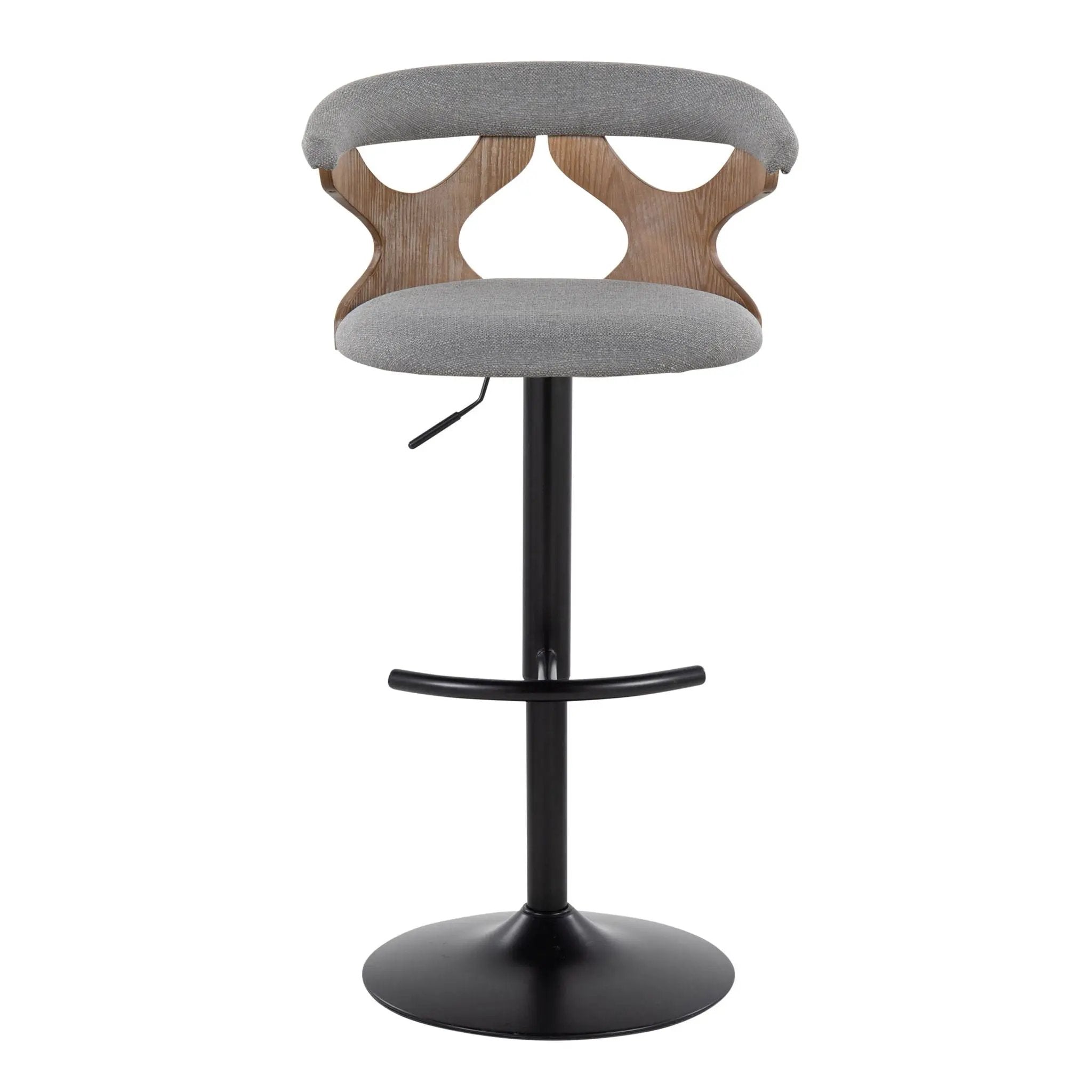 Gardenia - Contemporary Adjustable Barstool & Swivel With Rounded T Footrest (Set of 2) by Unique Piece Furniture