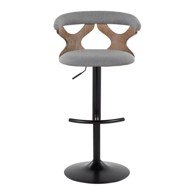 Gardenia - Contemporary Adjustable Barstool & Swivel With Rounded T Footrest (Set of 2) by Unique Piece Furniture