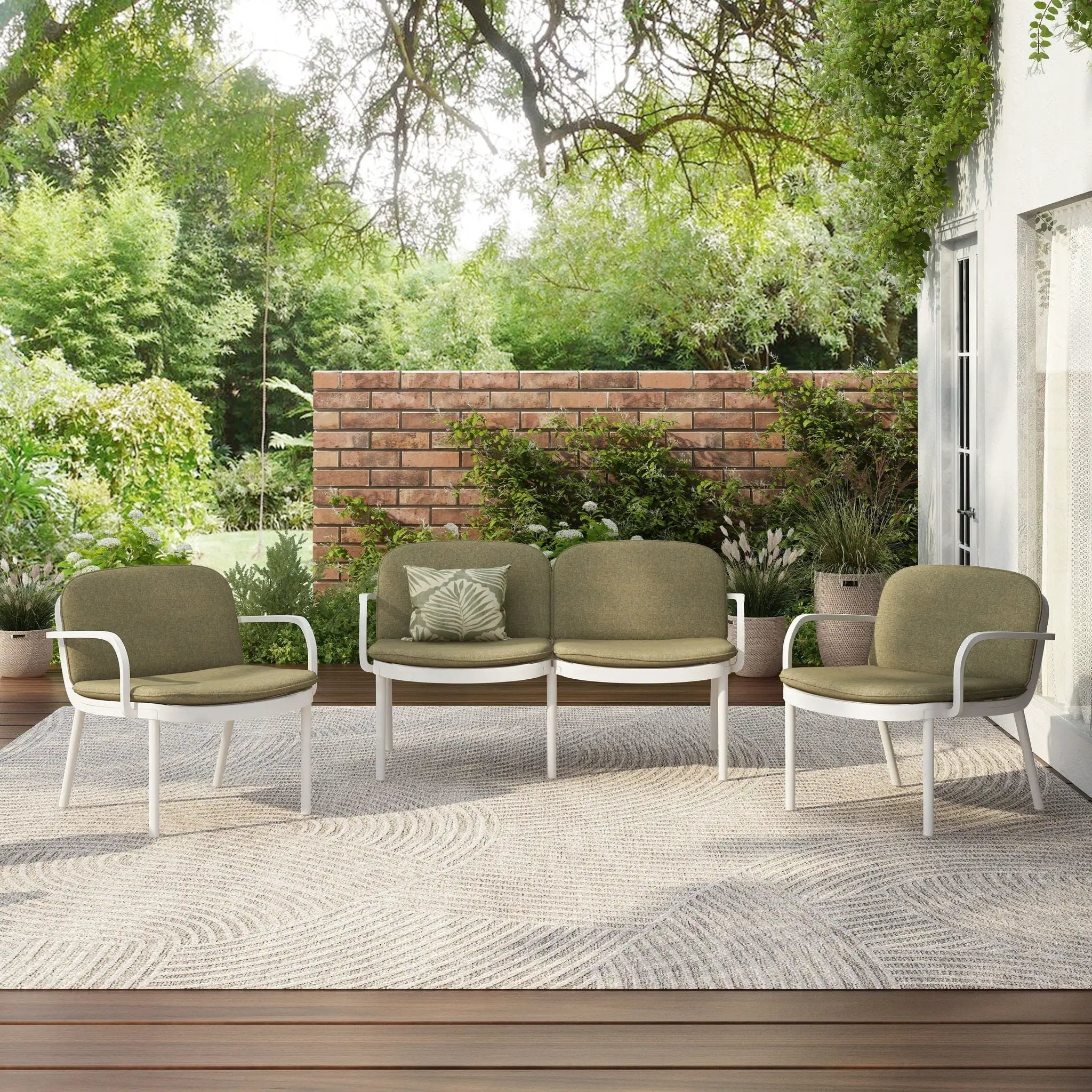 Luna Outdoor Patio 3 Pieces Chat Set by HouseOfZazla