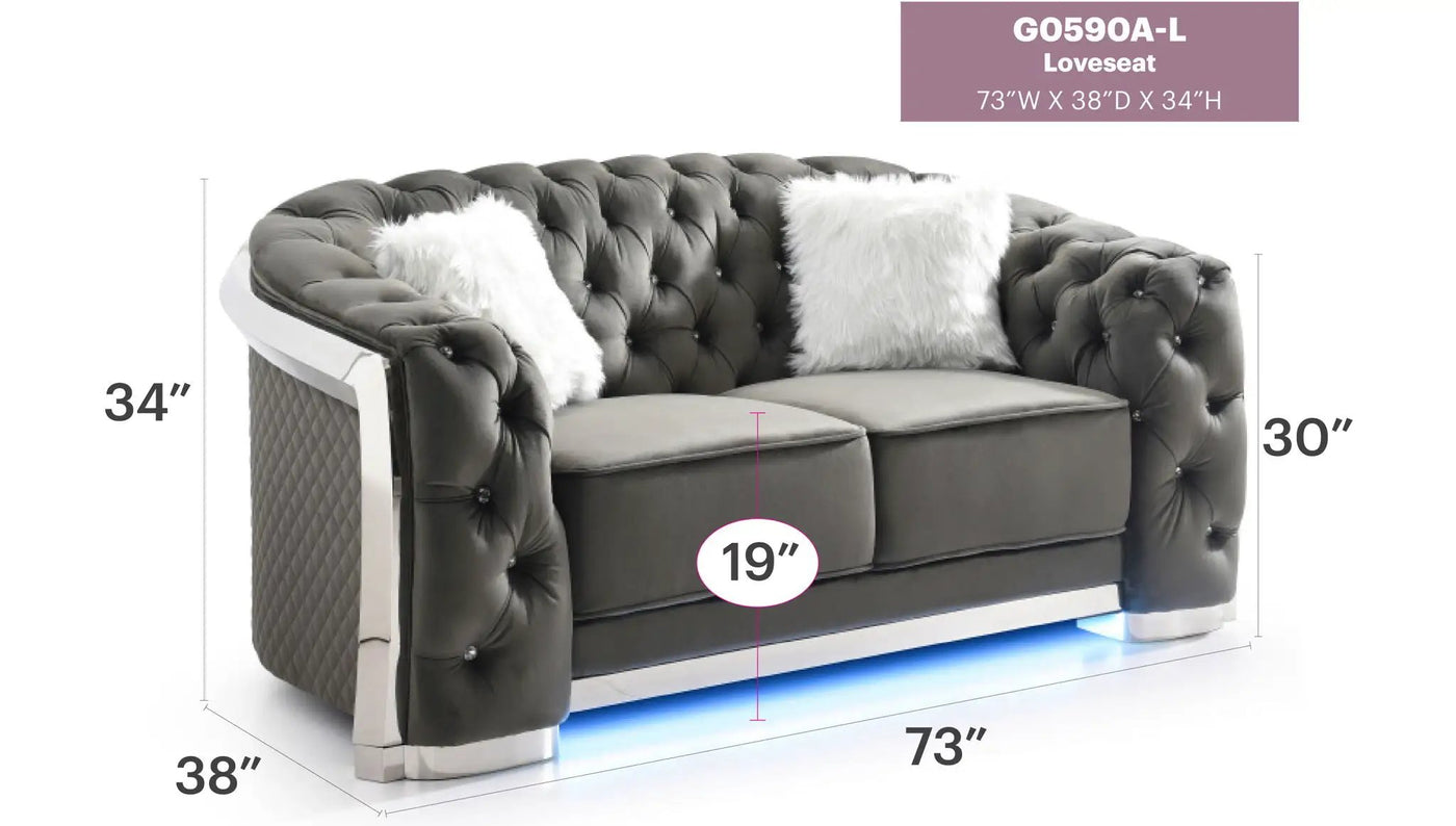 Loveseat With Flared Arms by HouseOfZazla