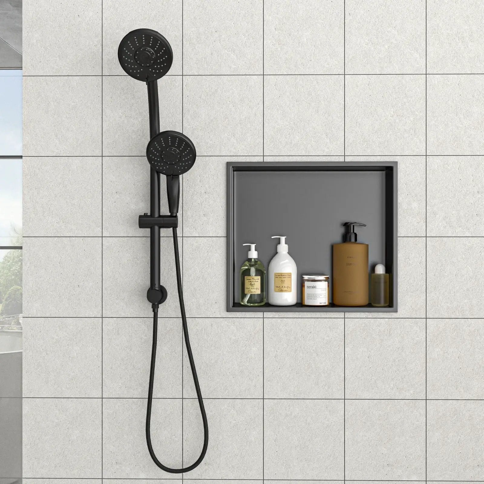 Stainless Steel Shower Niche With Seamless Design For Bathroom Storage by HouseOfZazla