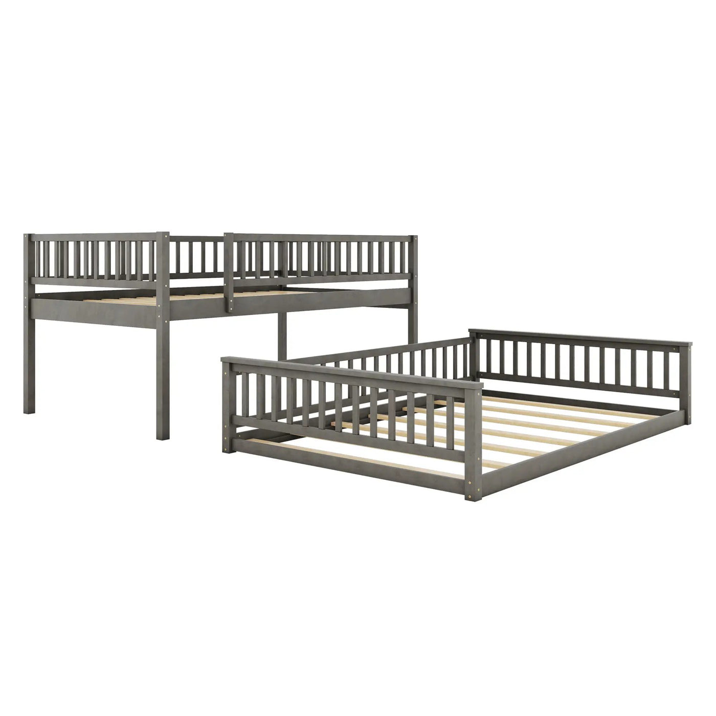 Bunk Bed With Ladder And Guardrails by HouseOfZazla