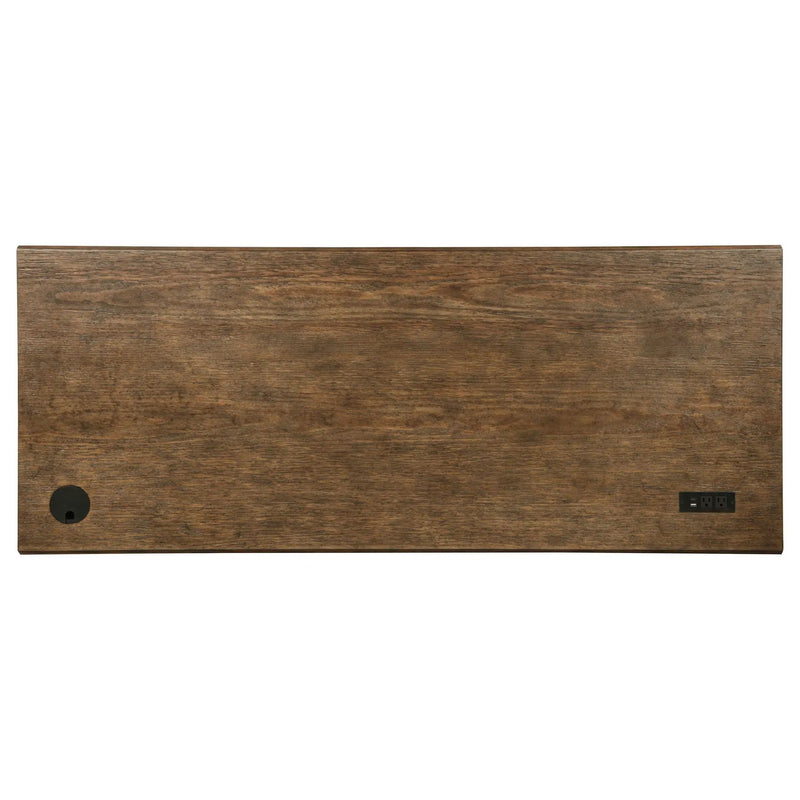 Altidore 68-inch 7-drawer Executive Home Office Desk Distressed Brown by Unique Piece Furniture