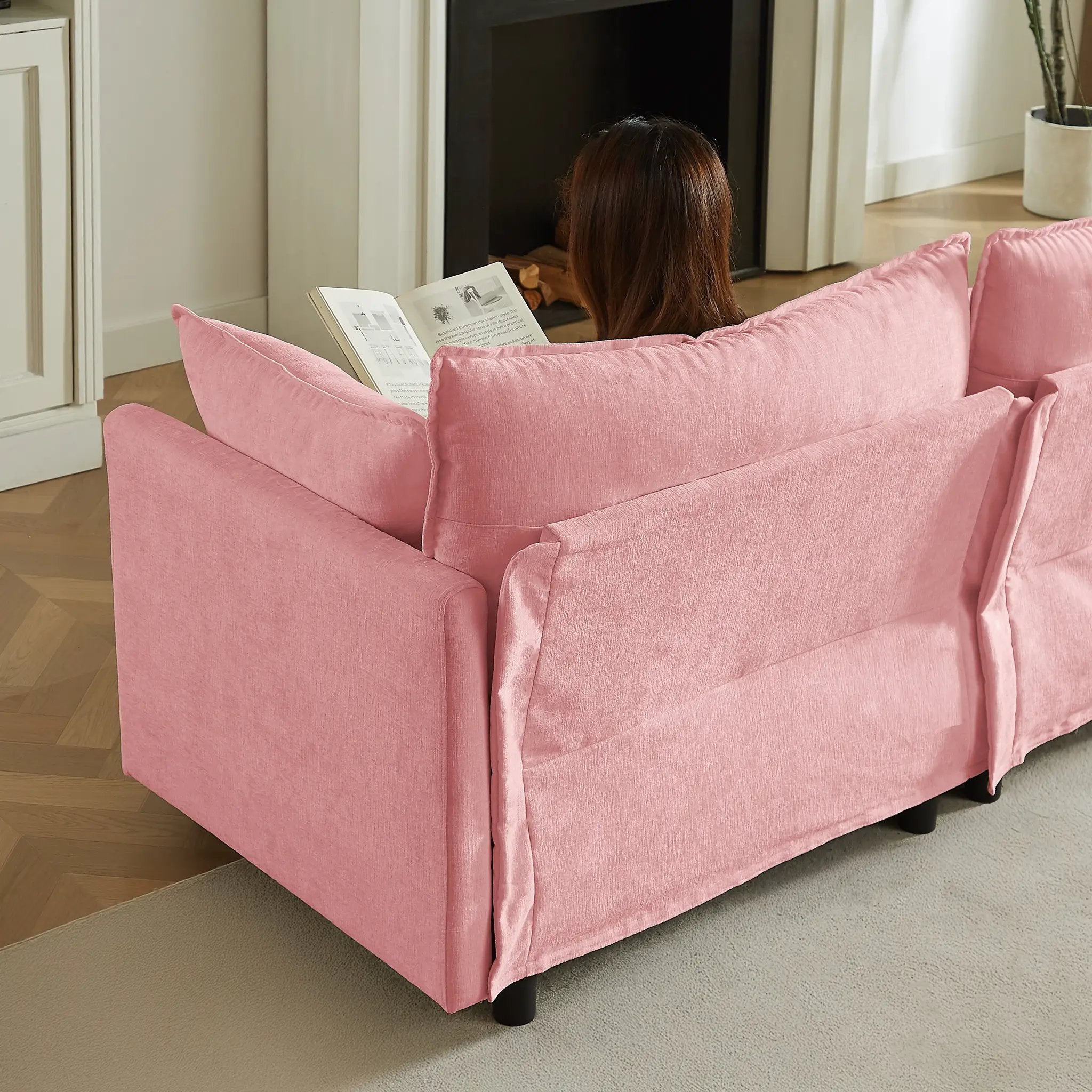 Modular Sectional Sofa - 110 Inch L Shaped Couch Set by HouseOfZazla