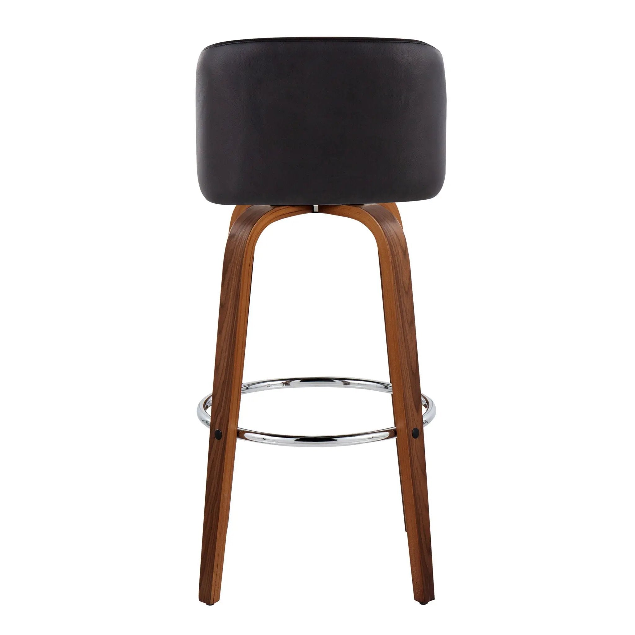 Toriano - Mid Century Modern Fixed Height, Barstool With Swivel With Round Footrest (Set of 2) by Unique Piece Furniture