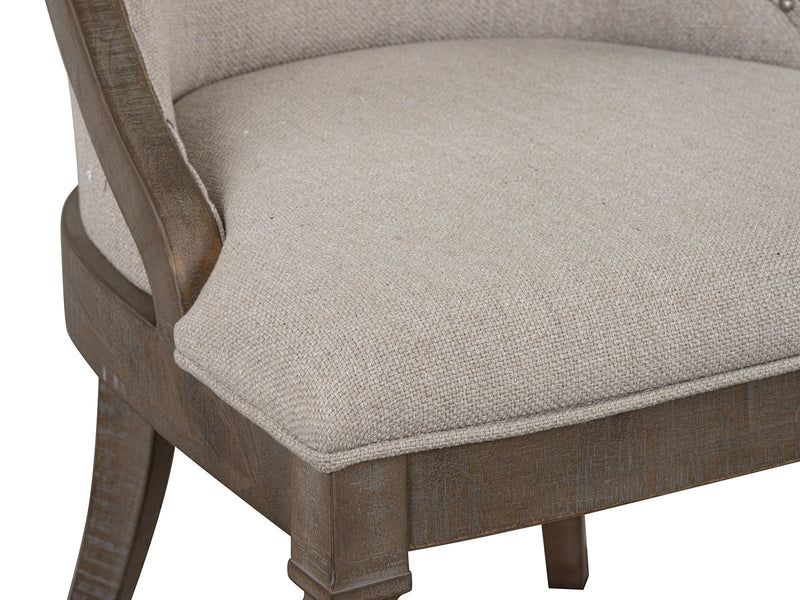 Lancaster - Dining Arm Chair With Upholstered Seat & Back (Set of 2) - Dovetail Gray, photo 5 of 7