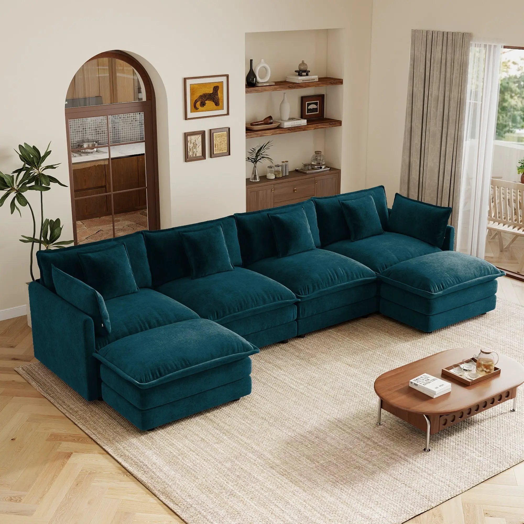 Oversized U Shape Sofa with Ottomans by HouseOfZazla