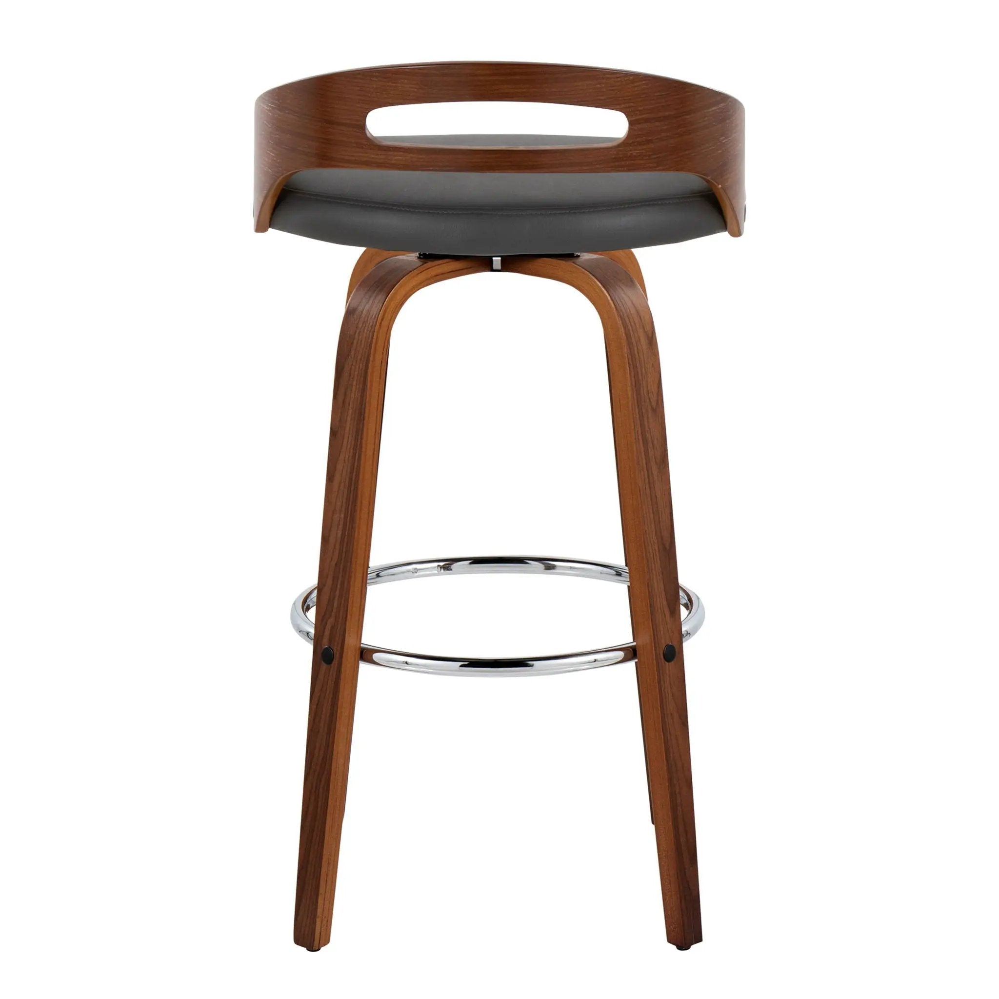 Cassis - Contemporary Fixed Height Barstool With Swivel With Round Footrest (Set of 2) by Unique Piece Furniture