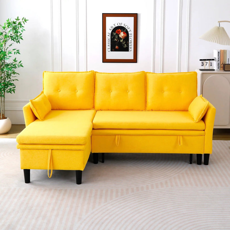 L-Shaped Reversible Chaise Sectional Sofa With Storage by HouseOfZazla