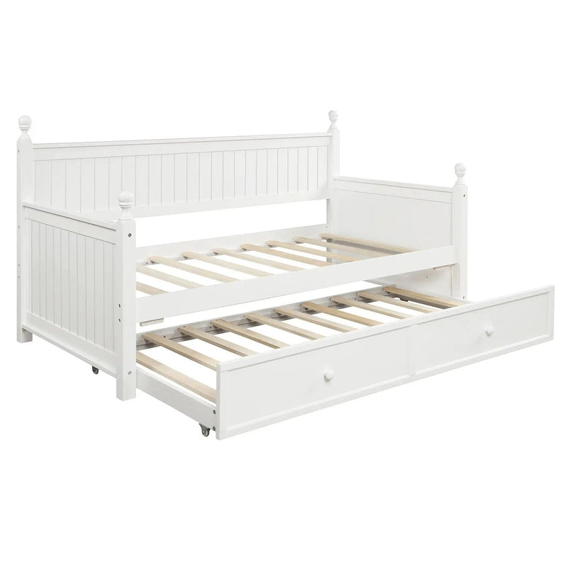 Twin Size Daybed & Twin Size Trundle - White by Unique Piece Furniture