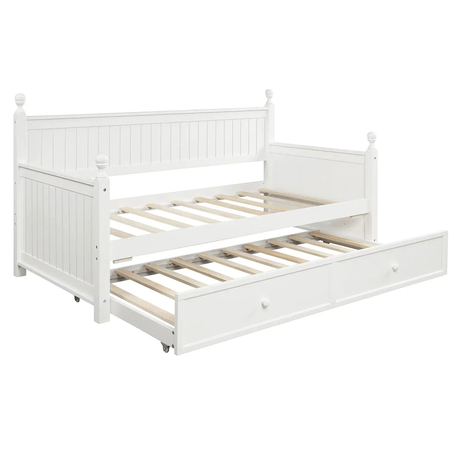 Twin Size Daybed & Twin Size Trundle - White by HouseOfZazla