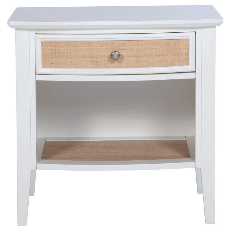 Bexhill 1-drawer Nightstand Bedside Table White by Unique Piece Furniture