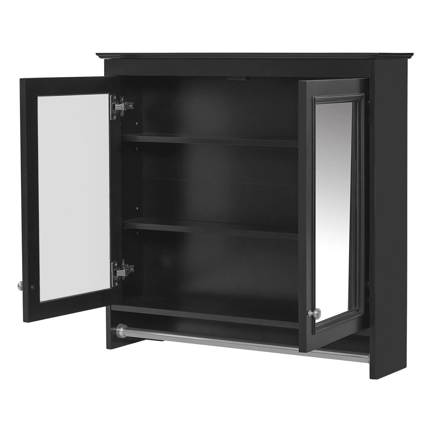Modern Wall-Mounted Mirror Cabinet With Adjustable Shelves, Soft-Close Doors, High-Definition Mirror by HouseOfZazla