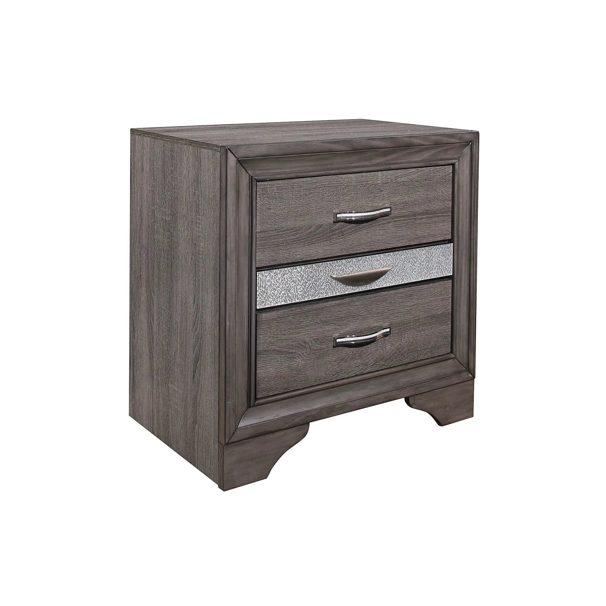 Ryder - Sparkle Nightstand - Gray by Unique Piece Furniture