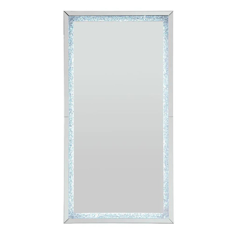 Noralie - Floor Mirror - Faux Diamonds & Mirrored by Unique Piece Furniture