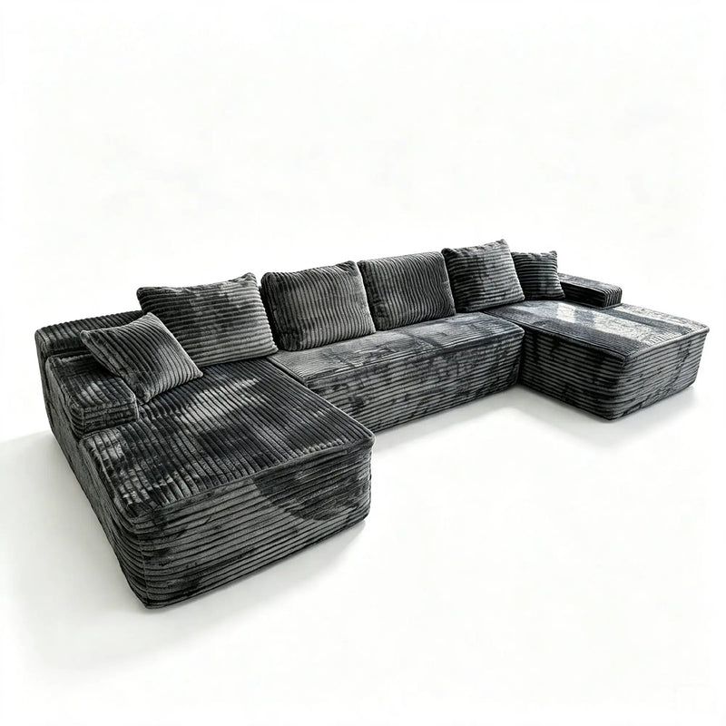 131" U-Shape Cloud Sectional Couch by HouseOfZazla