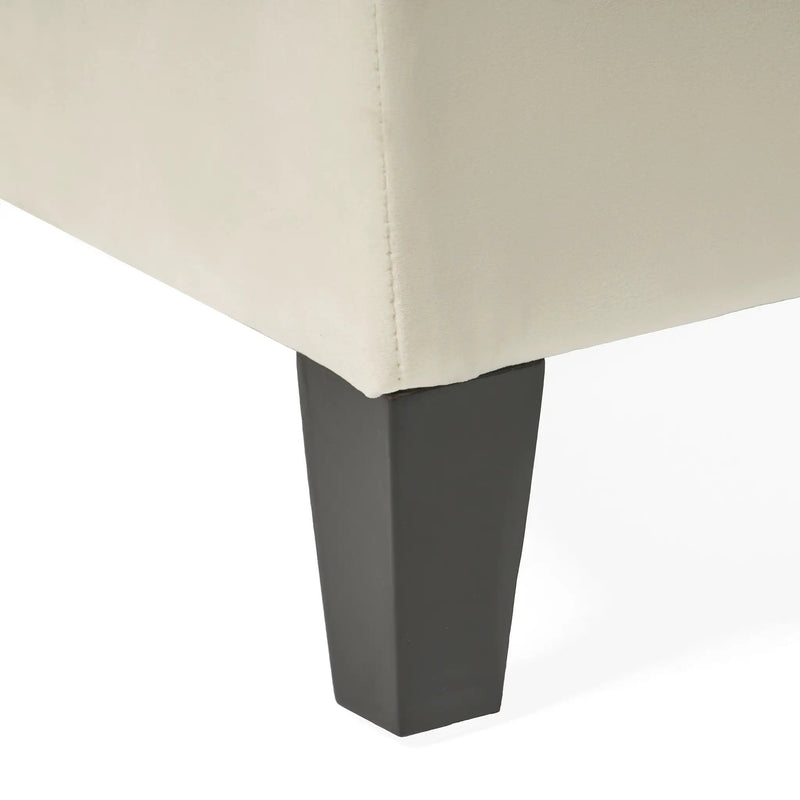 Button Tufted and Diamond Stitched Storage Ottoman by HouseOfZazla