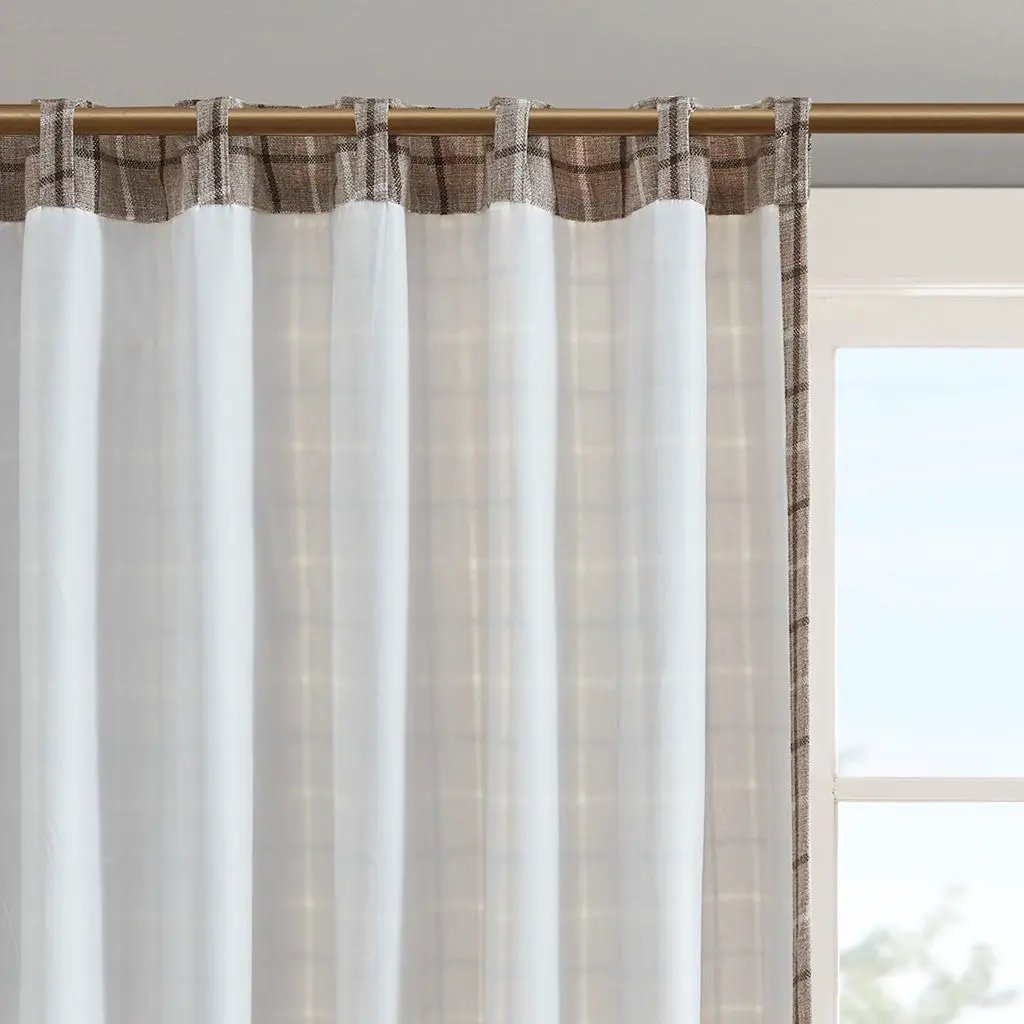 Plaid Rod Pocket and Back Tab Curtain Panel with Fleece Lining by HouseOfZazla