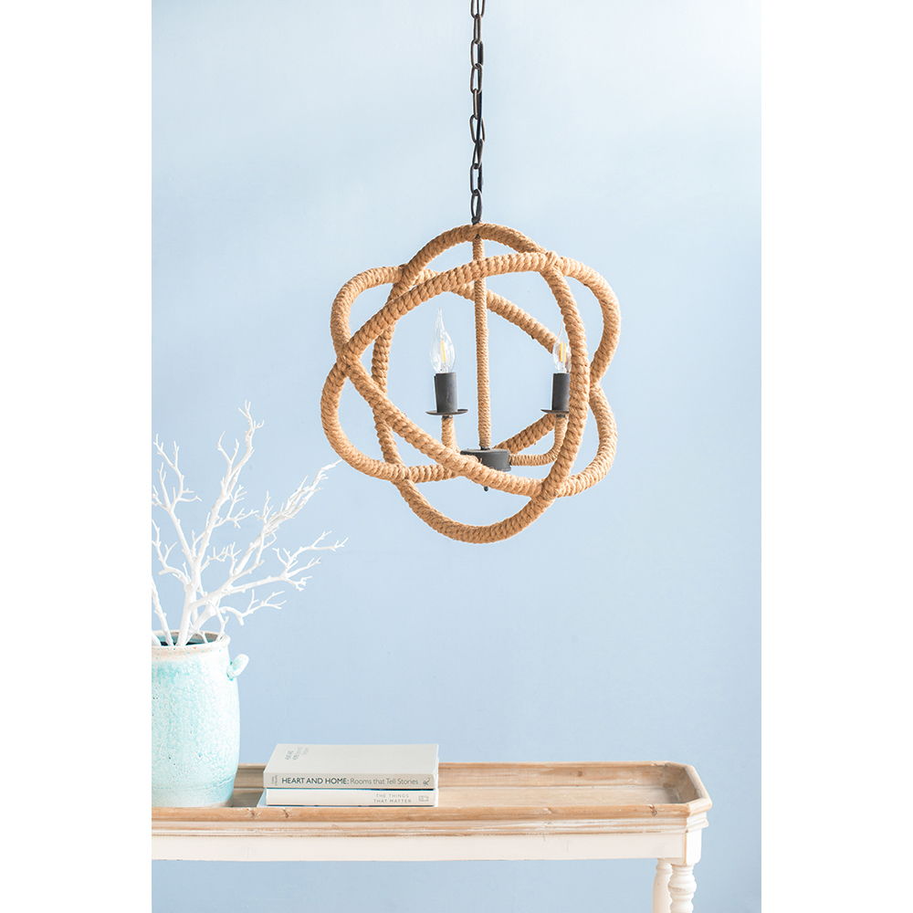 3 Light Farmhouse Chandelier, photo 9 of 9