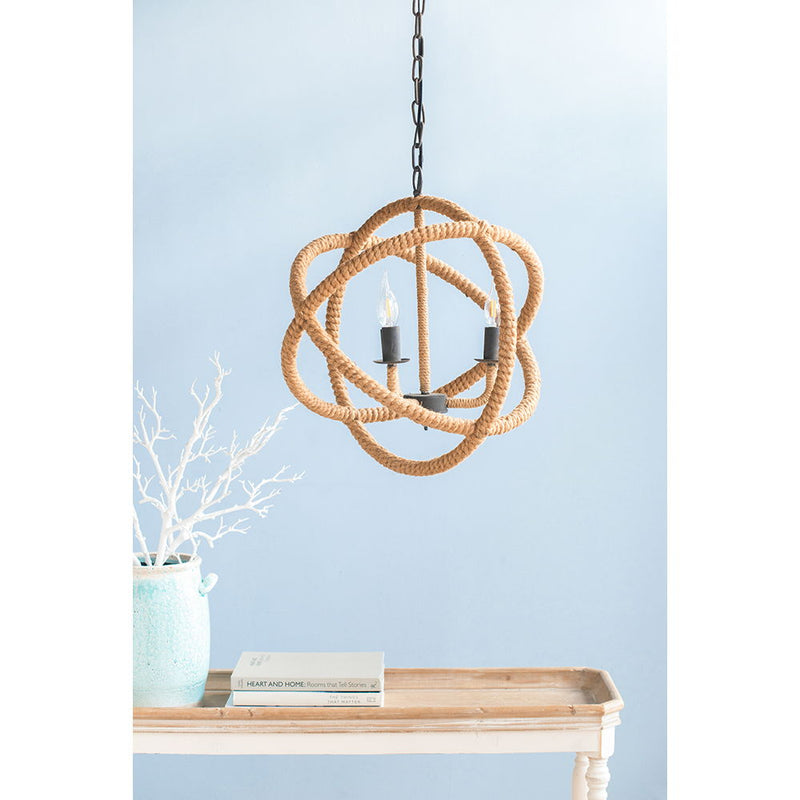 3 Light Farmhouse Chandelier, photo 9 of 9