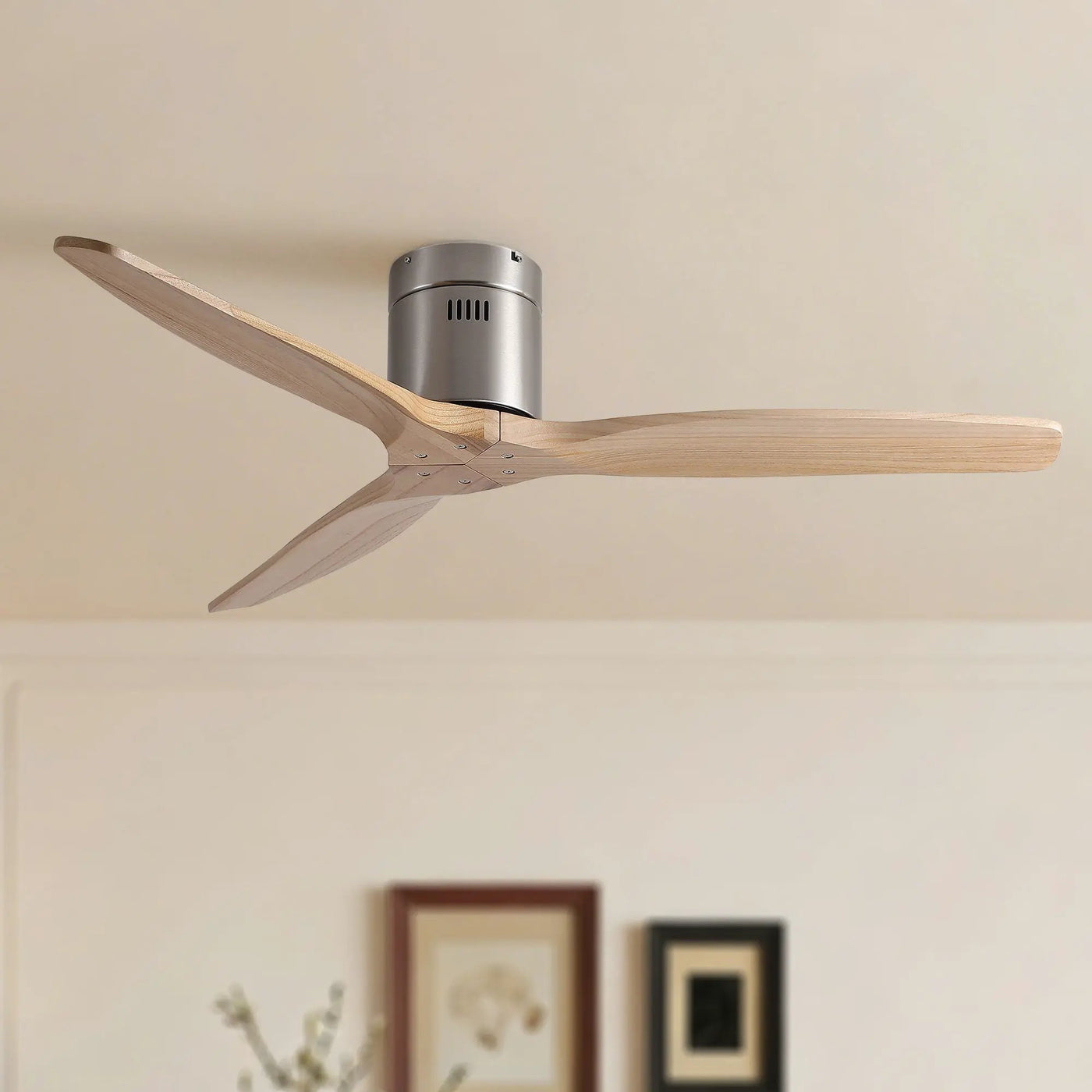 Low Profile Flush Mount Ceiling Fan Without Light by HouseOfZazla