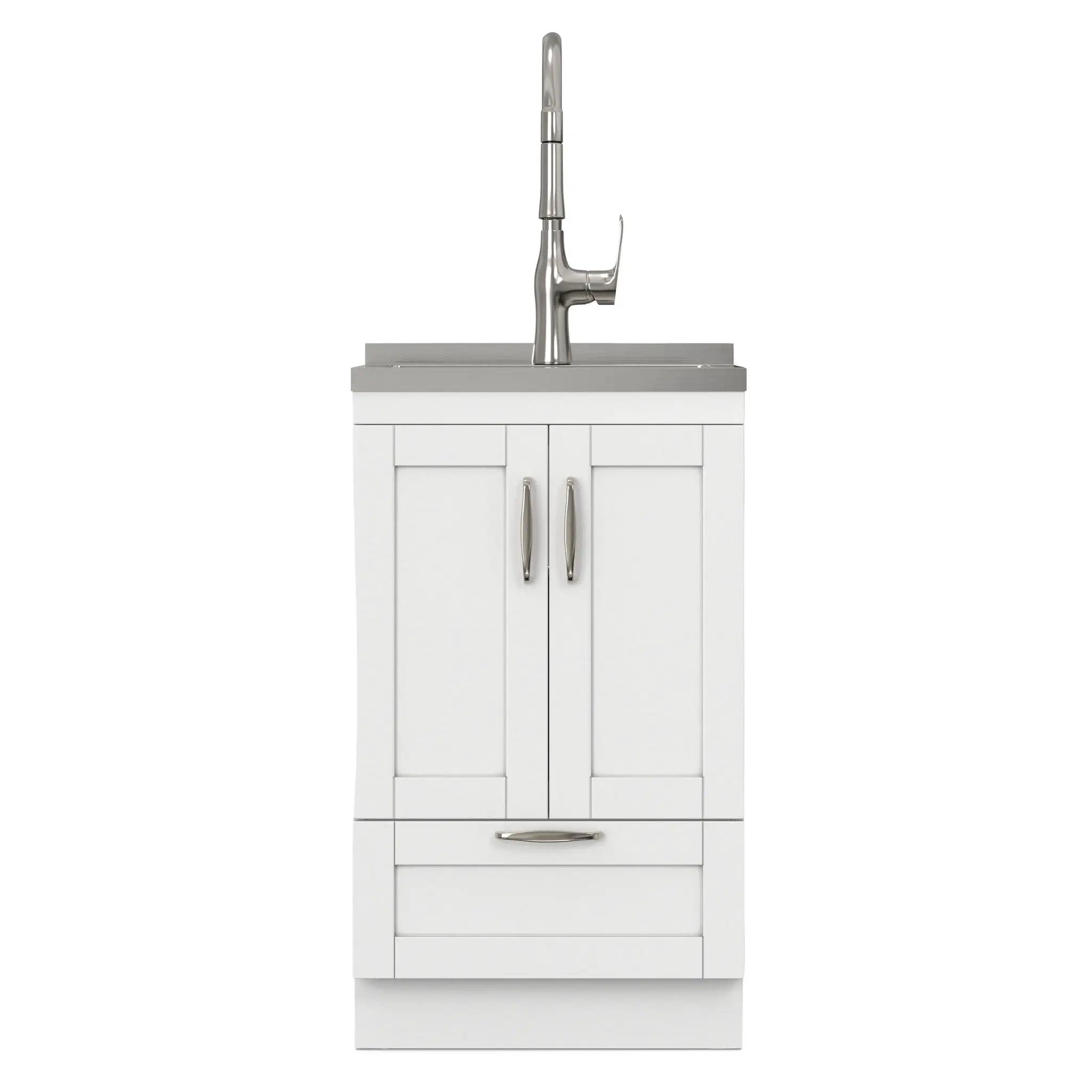 Reed - Deluxe Laundry Cabinet With Pull-Out Faucet And Stainless Steel Sink by Unique Piece Furniture